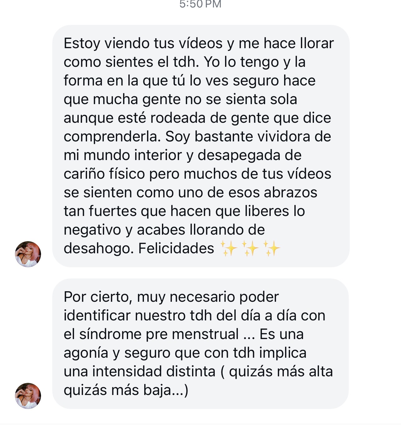 Testimonio de WhatsApp