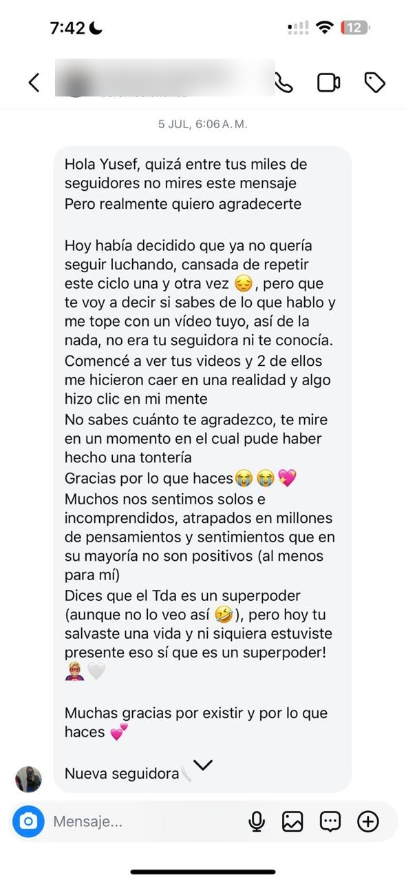 Testimonio de WhatsApp